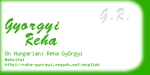 gyorgyi reha business card